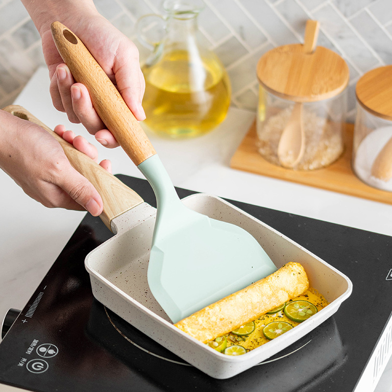 ซิลิโคนเกรดอาหารอุปกรณ์ทําอาหา - Okonomiyaki Spatula บทวิจารณ์และราคา
